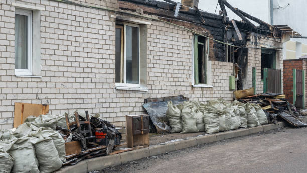 Professional Fire Damage Removal technician working in Devon, PA
